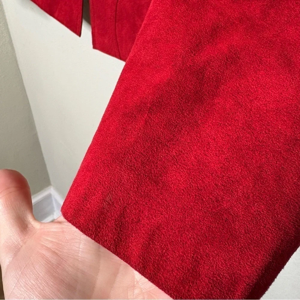 Striking Red Blazer with Modern Minimalist Design Medium